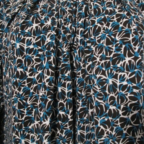 Josephine Studio top 3/4 length sleeves w/stretch, dark brown & teal size L - Picture 5 of 7
